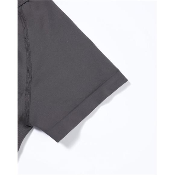 Influence Crop Top Workout Shirts for Women Plum Truffle - Picture 5 of 6